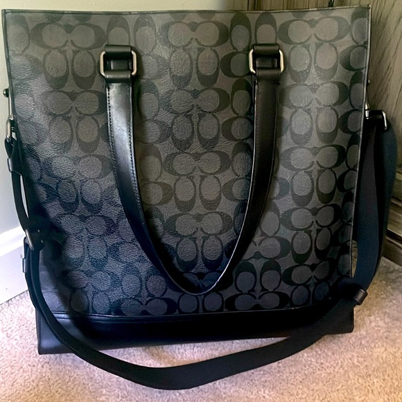 Coach Black Signature Graham Pattern Tote C3232 - Picture 2 of 8